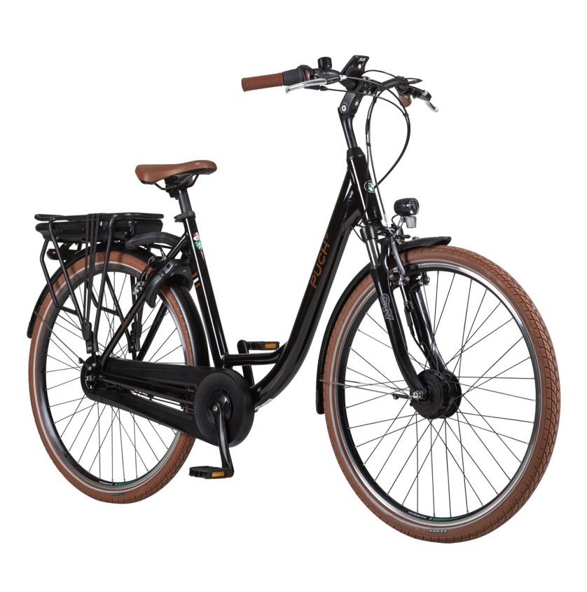 Puch E-Folk N7 Elektrische Fiets Glans Zwart
