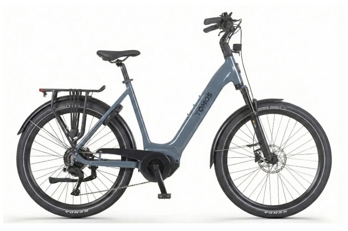 TOMOS EB-17 ELEKTRISCHE FIETS MIDDENMOTOR HYDRAULISCHE SCHIJFREMMEN SHIMANO DERAILLEUR 9 SPEED